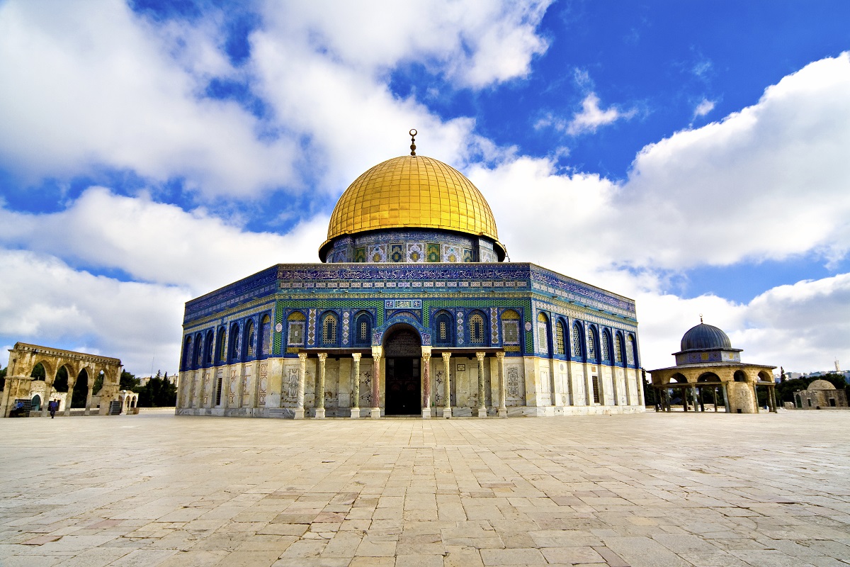 Dome of the  Rock, the Muslim shrine on the Temple Mount in the Old City of Jerusalem, Israel