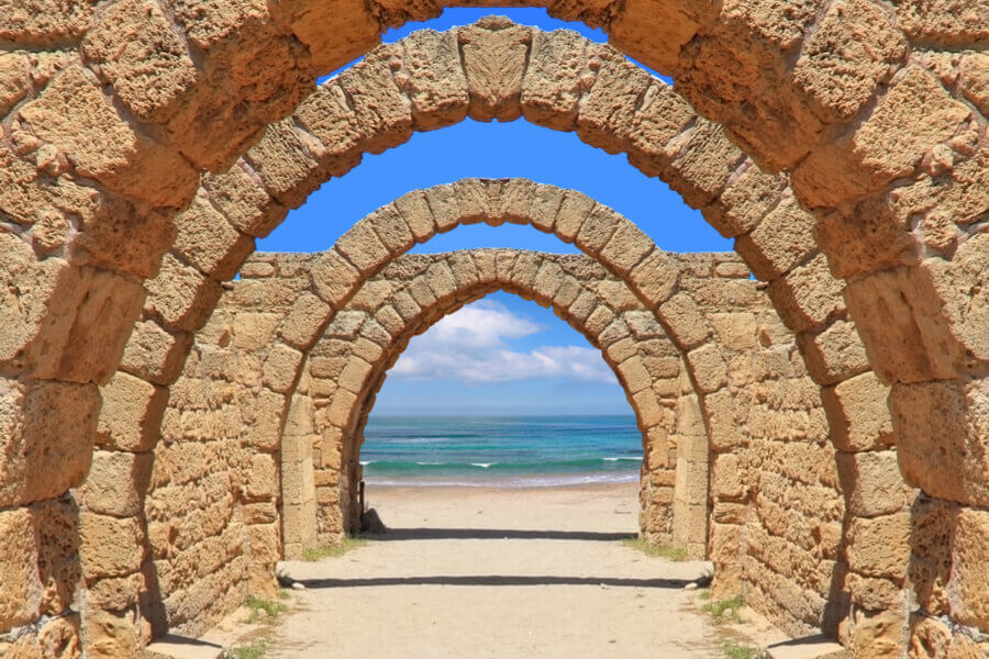 Ancient arches in Caesarea