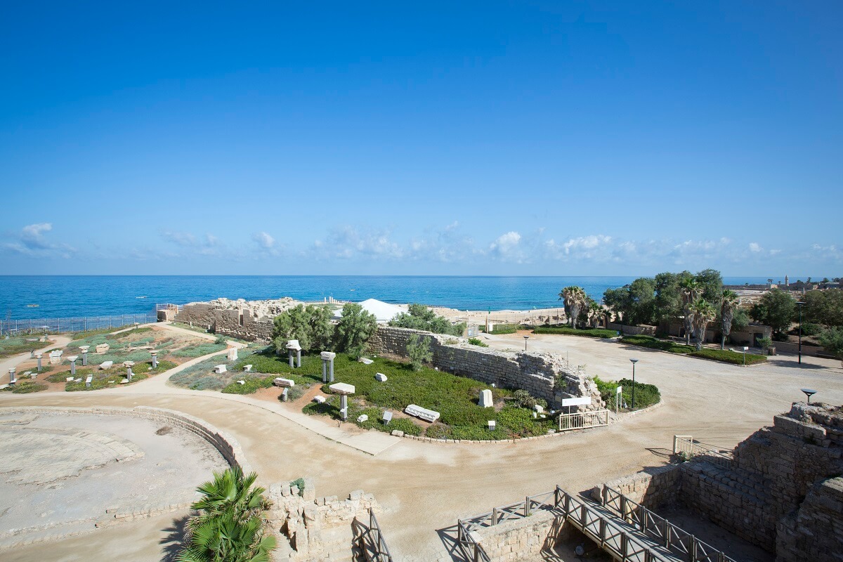 View of the national park of Caesarea