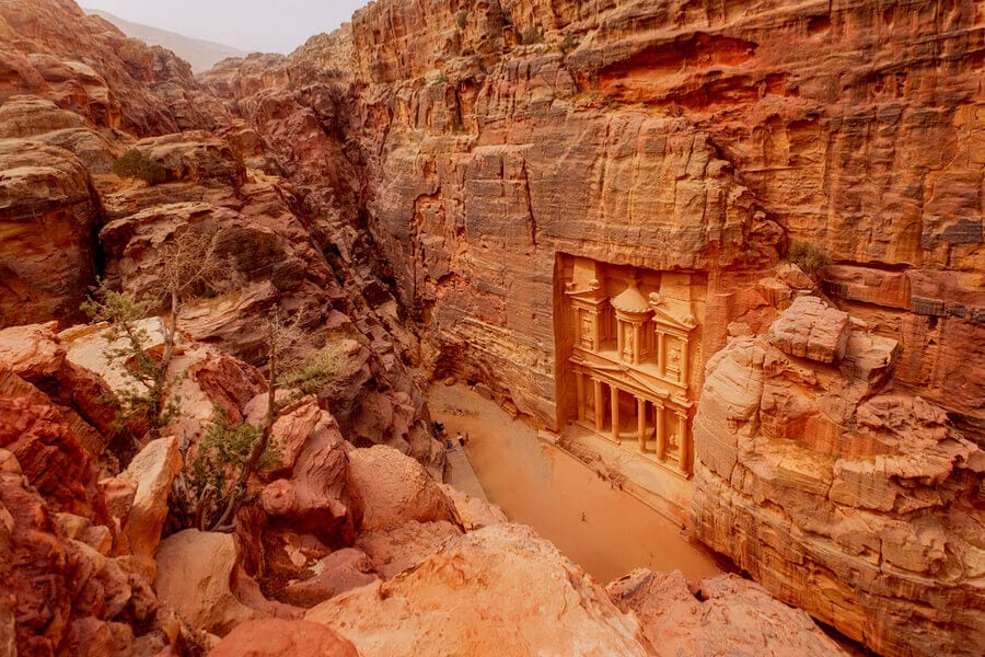 The Main Sign of Ancient site of Petra, Jordan.