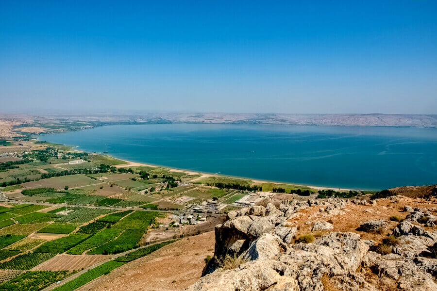 Lower Galilee Landscape, Overlooking the Sea of Galilee, Israel.
