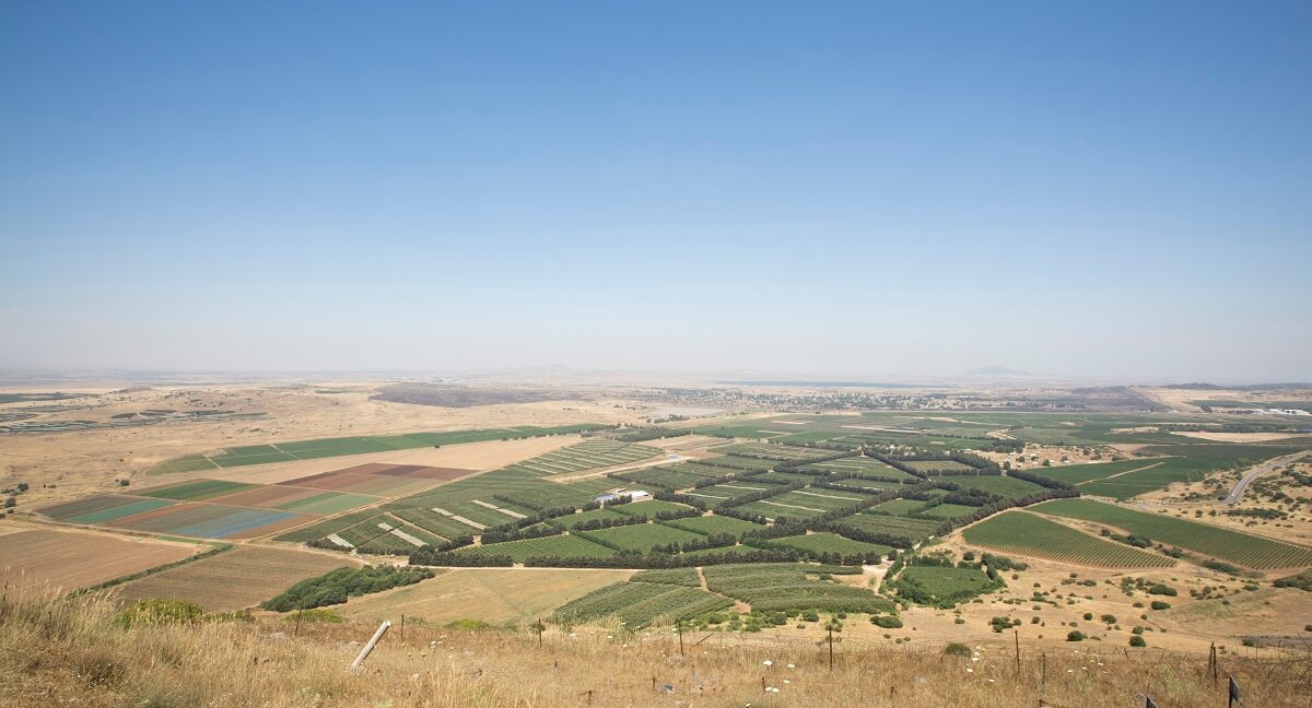 The scenic view from Mount Bental