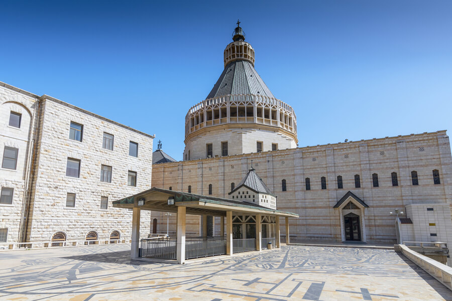 Basilica of Annunciation in Nazareth, Israel.