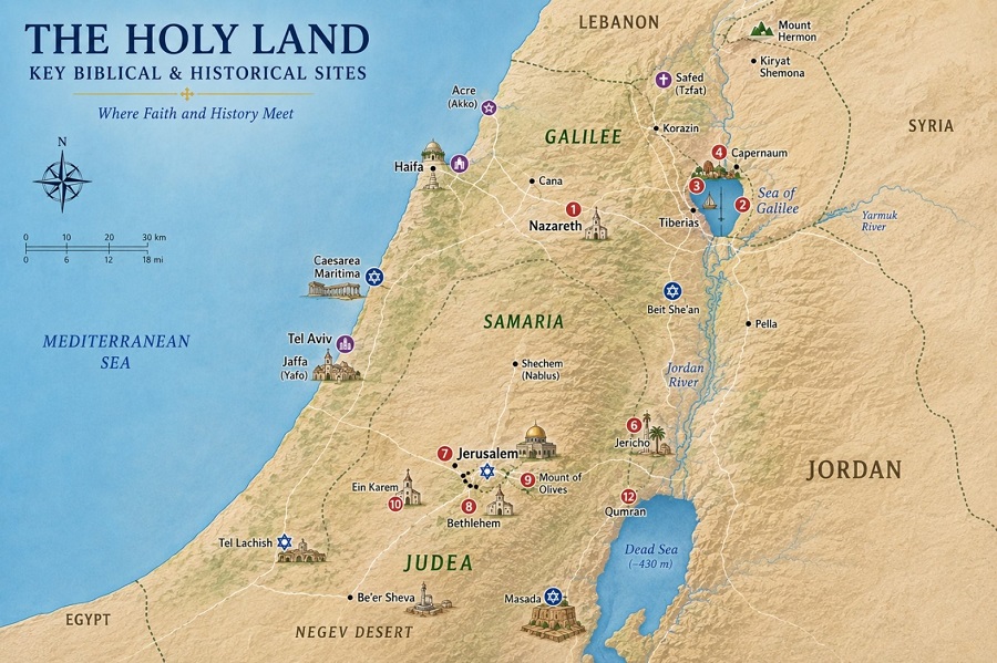 Map of the Holy Land