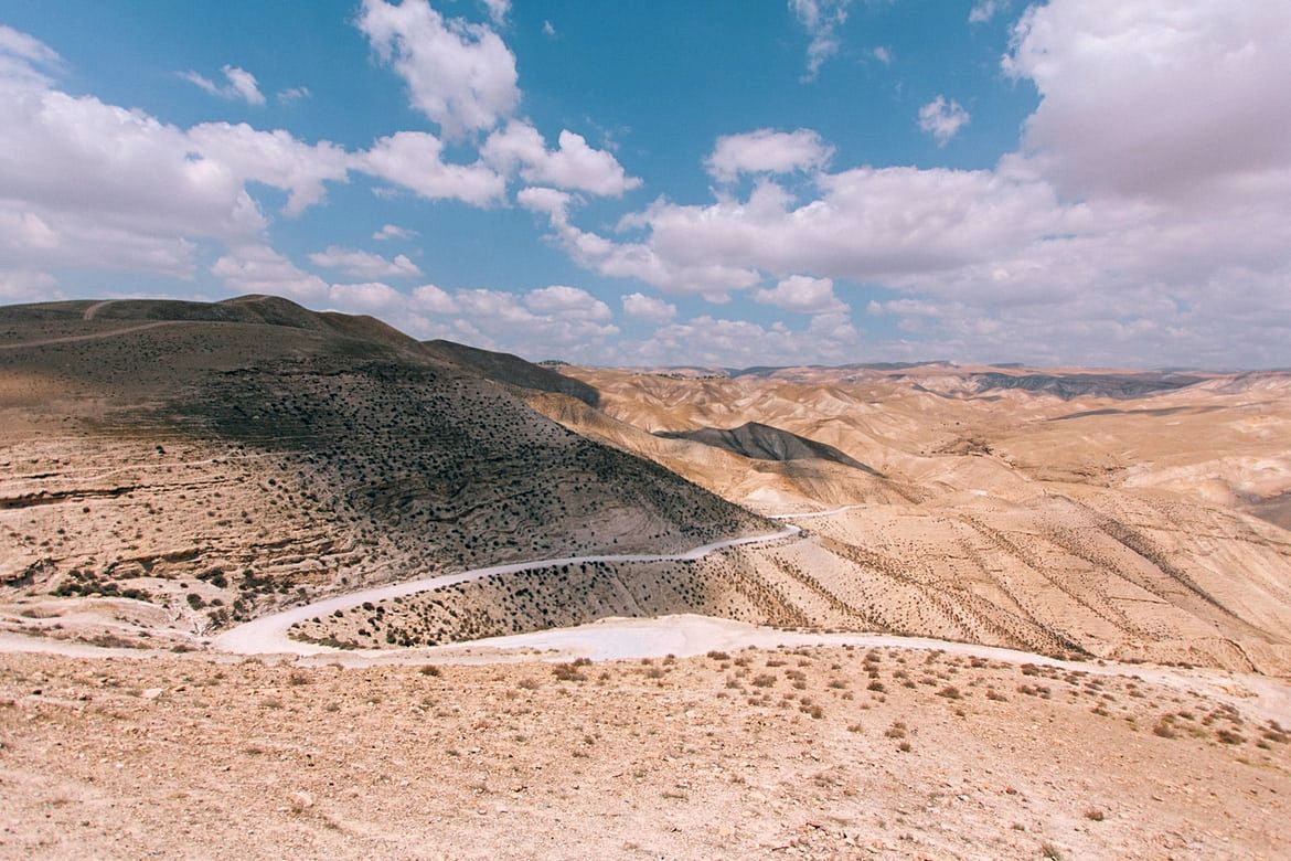 Winding road in the Judean Desert