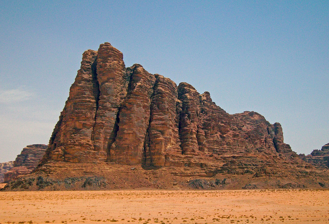 Reasons you should visit Wadi Rum from Israel- The famous Seven Pillars of Wisdom, in Wadi Rum 