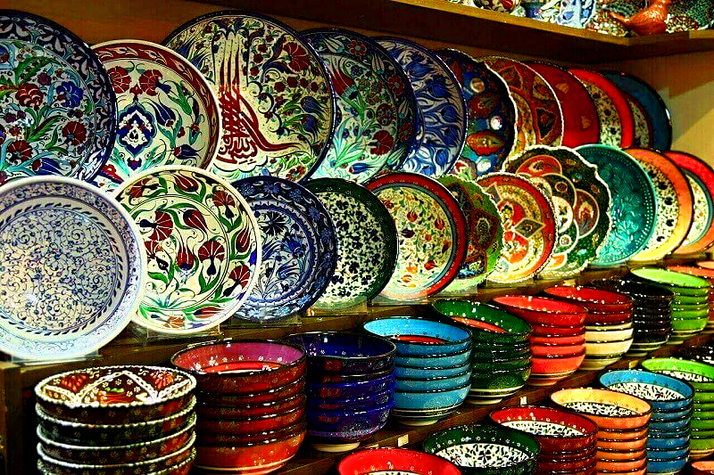 Ceramics for sale at the Acre Old City Market