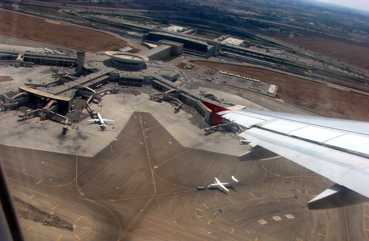Flying over the Ben Gurion Airport