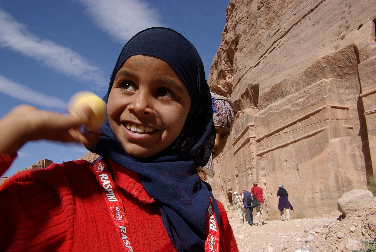 Bedouin Hospitality in Jordan- Bedouin girl in the Lost City of Petra