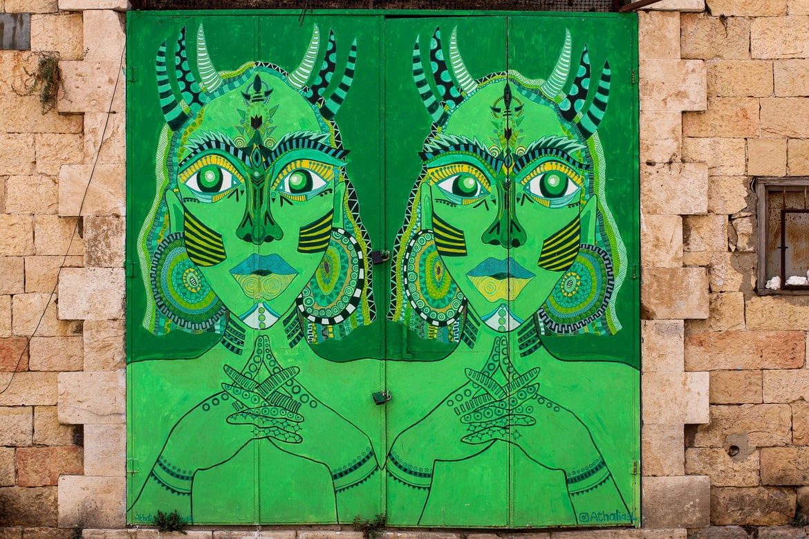 Green Graffiti in Tel Aviv