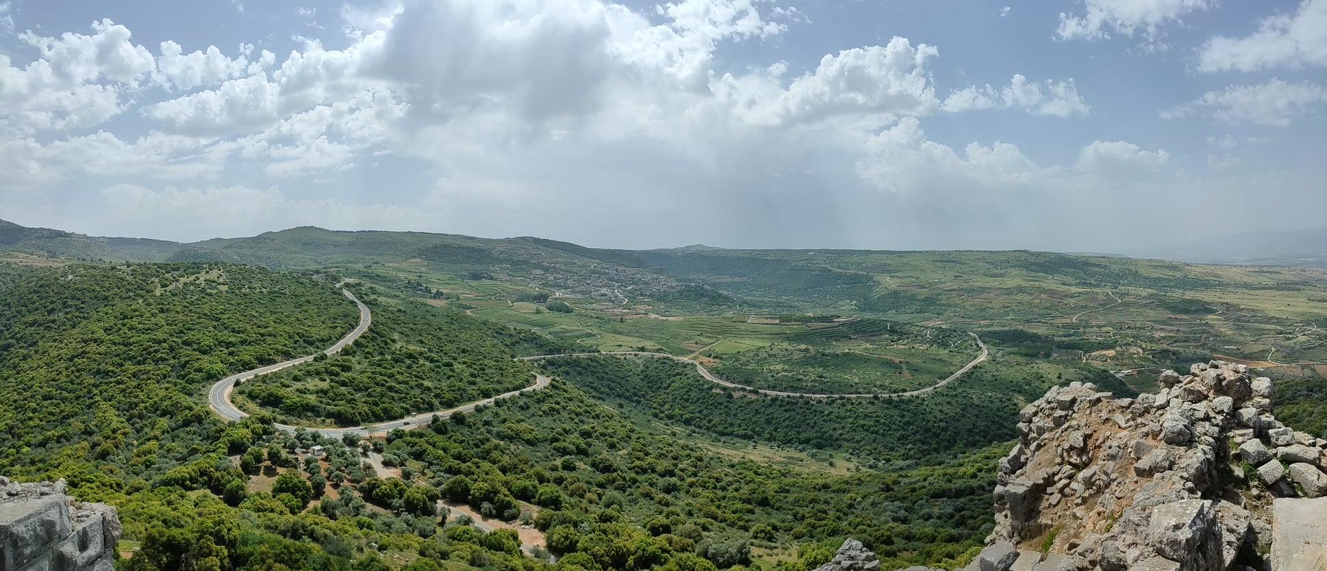 The Golan Heights view from Nimrod's Fortress