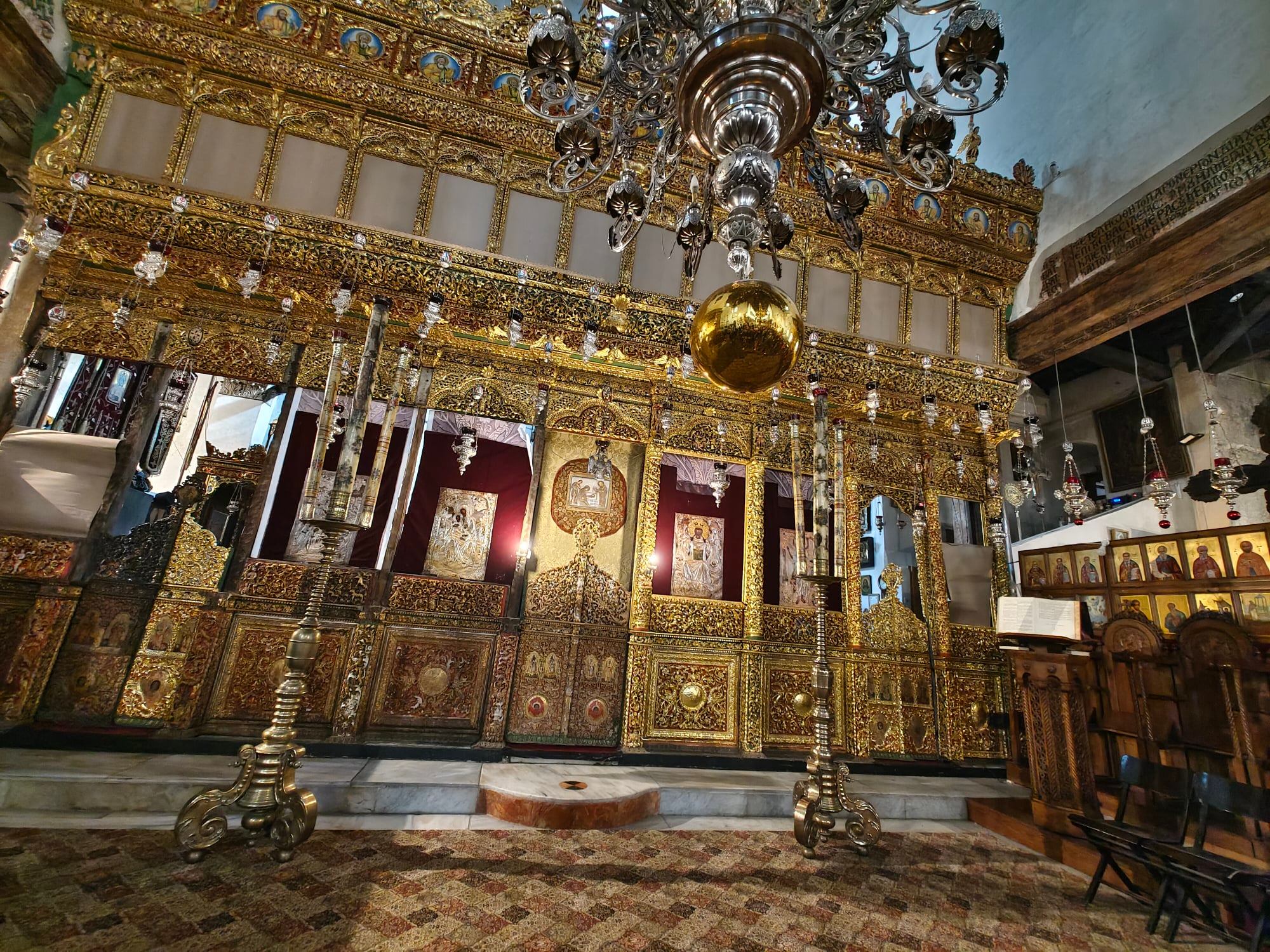 The interior of Nativity Church, Bethlehem
