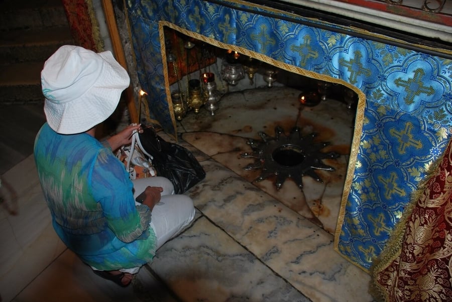 Grotto of Nativity in Church of the Nativity, Bethlehem, West Bank