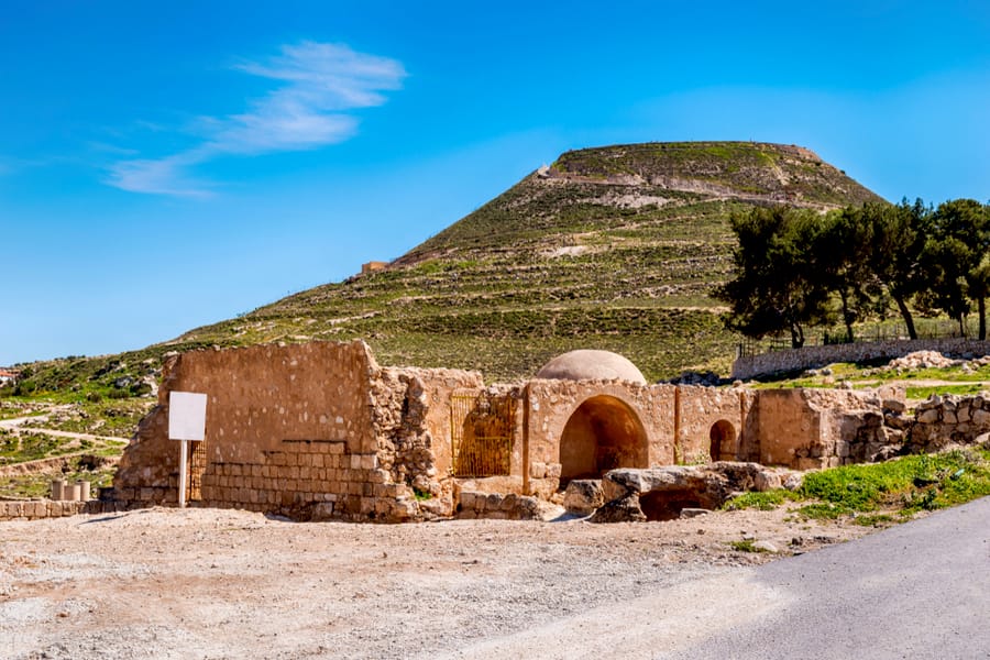 The ruins of King Herod's bathrooms in Herodion, West Bank