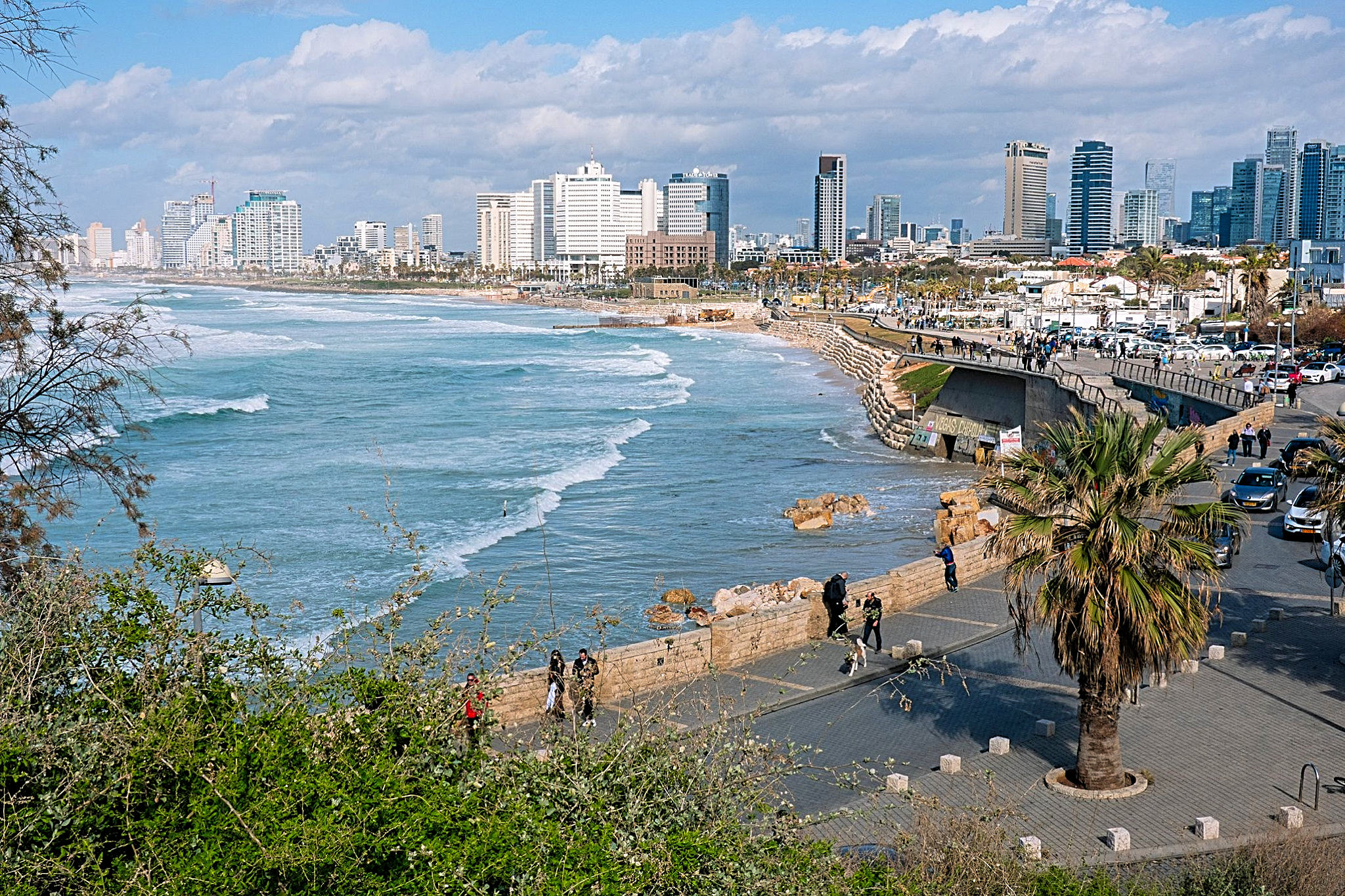 View of Tel Aviv beachfront from Jaffa