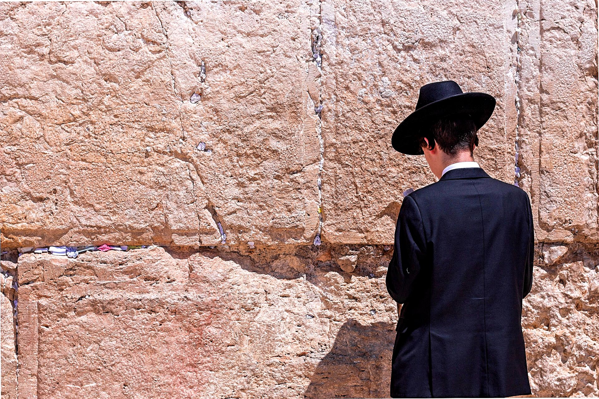 Hasidic Jew at the Western Wall, Jerusalem