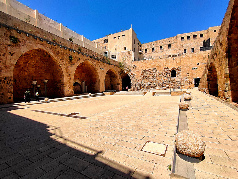 The courtyard of Hospitaller Fortress, Acre