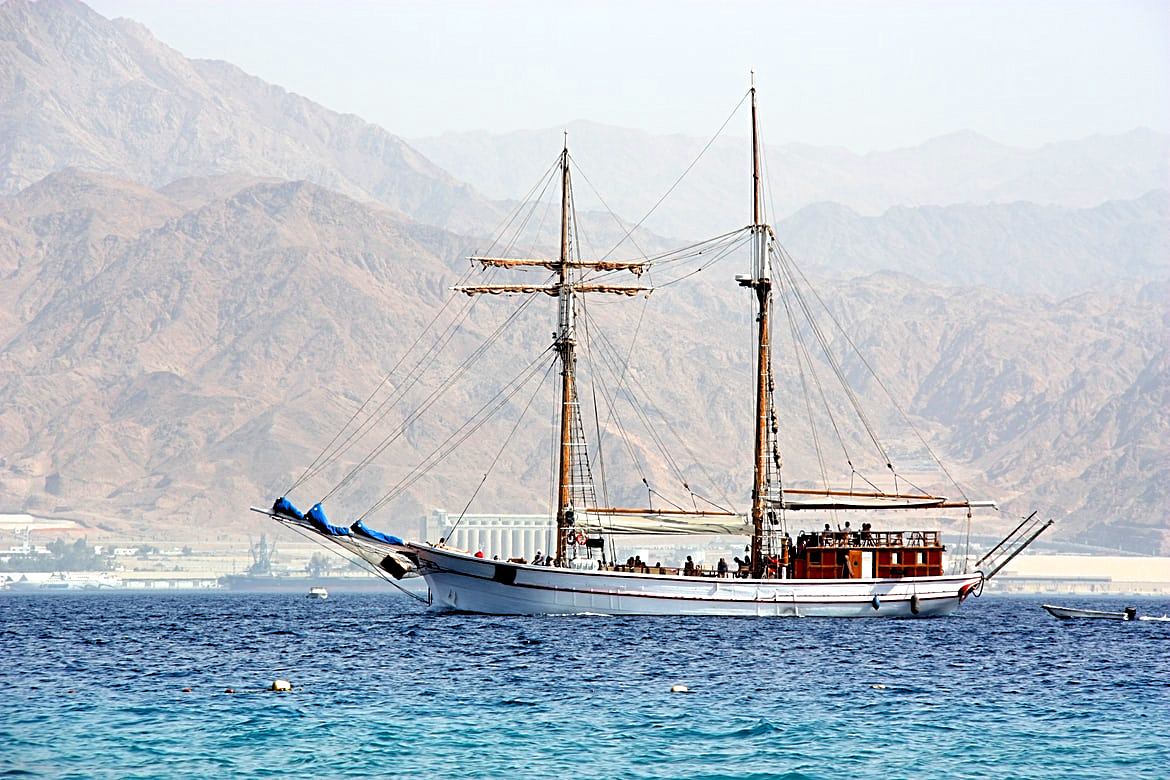 Ship in Eilat, the Read Sea, Israel