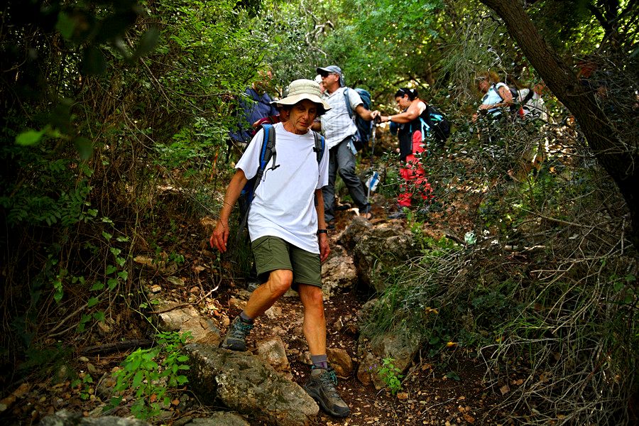 Tourists at Nesher National Park, Israel