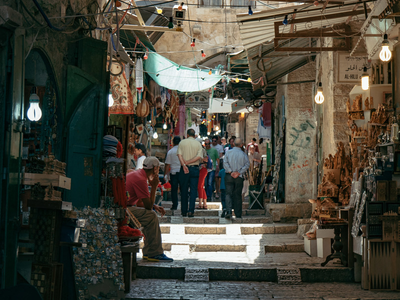 Street market in the Old City of Jerusalem