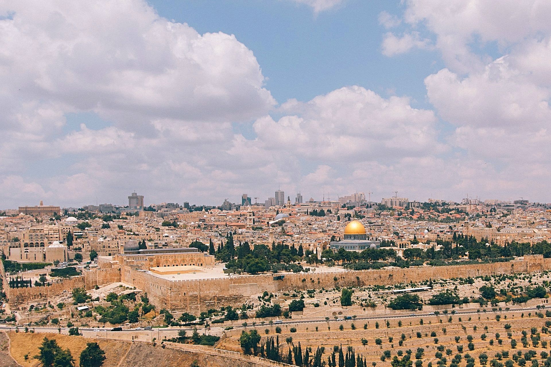 Aerial view of the Temple Mount, Jerusalem