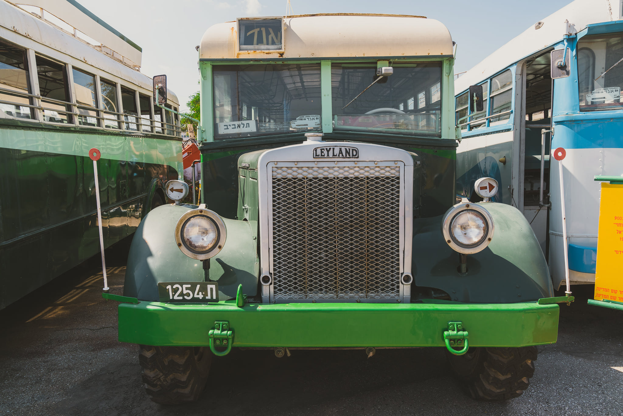 Old bus at Egged Bus Museum in Holon, Israel