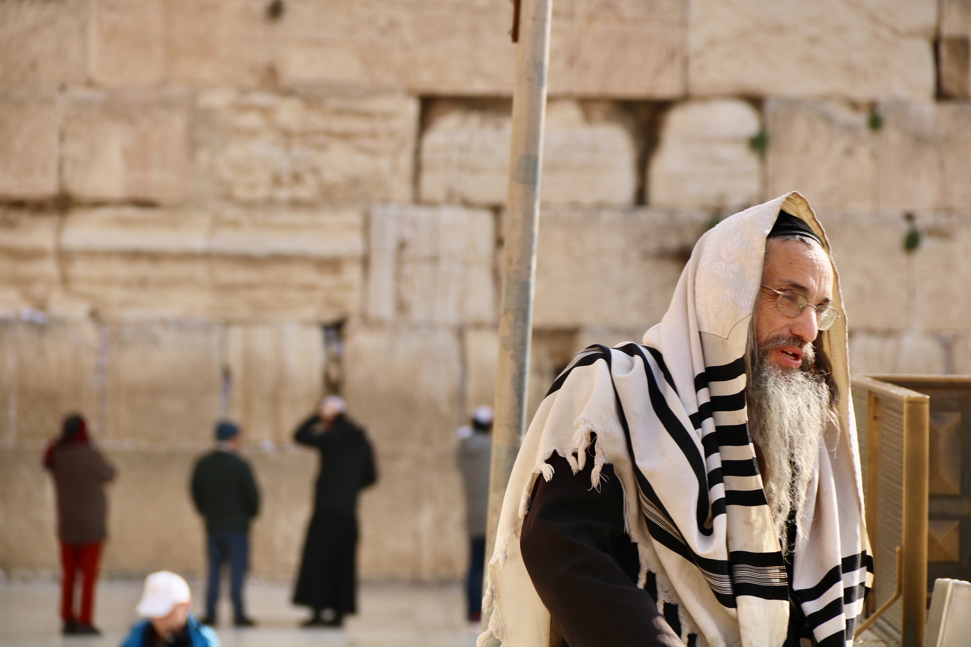 An Orthodox Jew at the Wailing Wall, Jerusalem, Israel