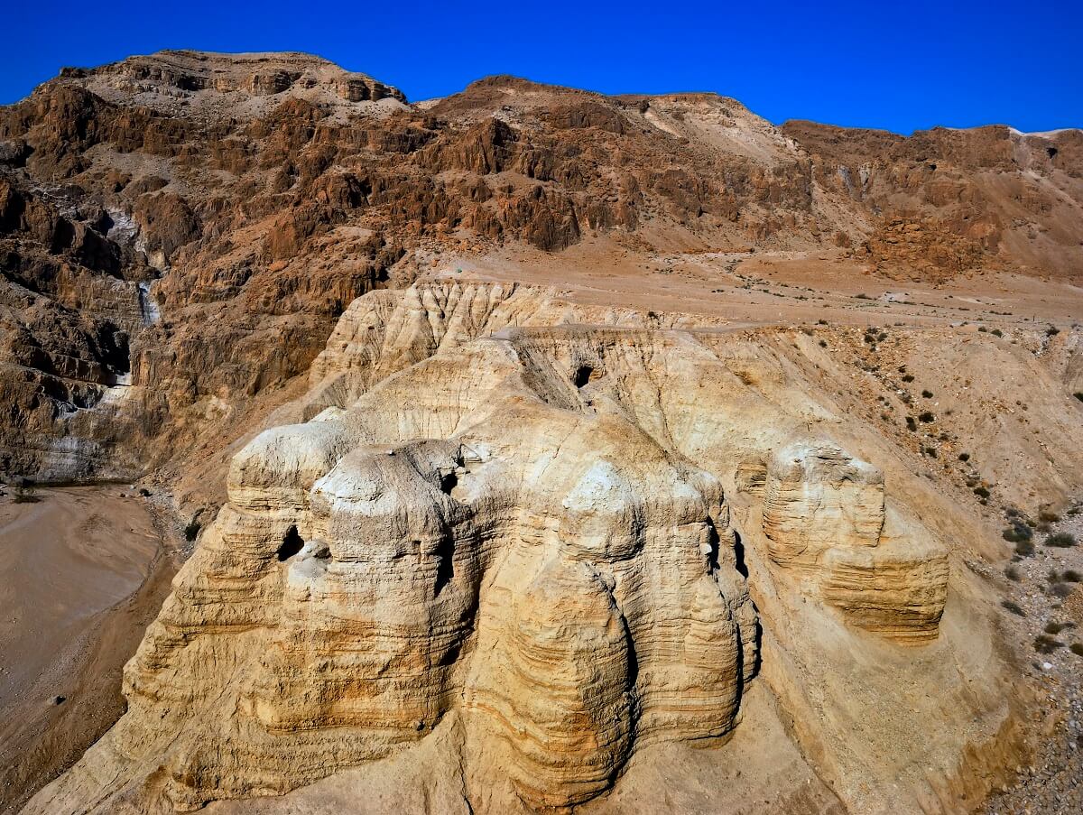 The Qumran Caves near the Dead Sea