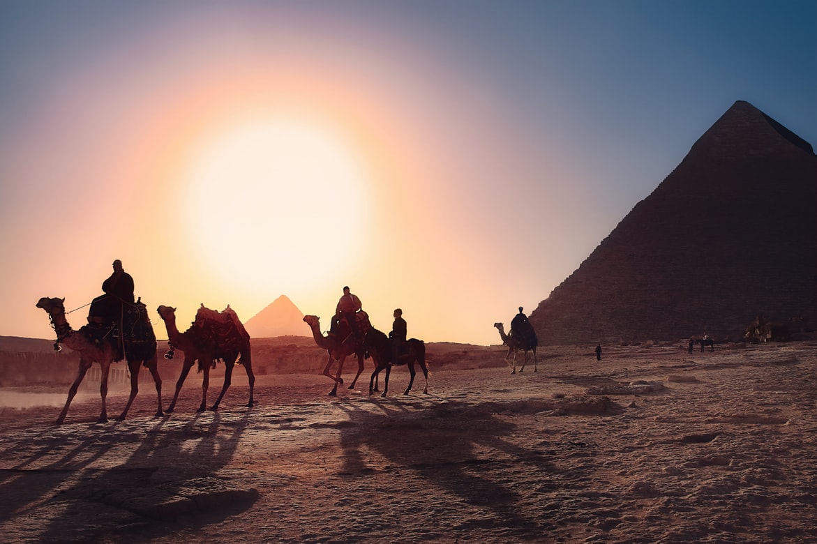 Pyramids of Giza, near Cairo, Egypt