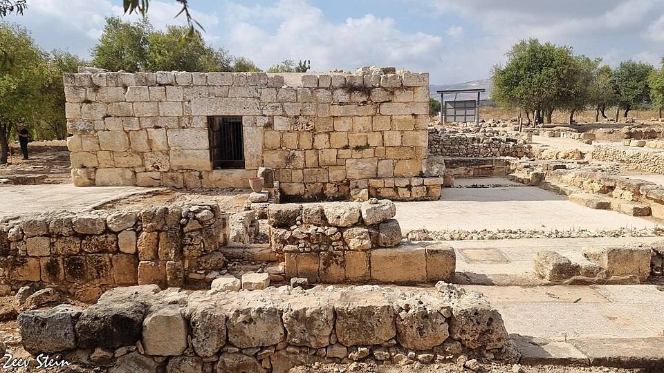 Excavated remains at ancient Shiloh