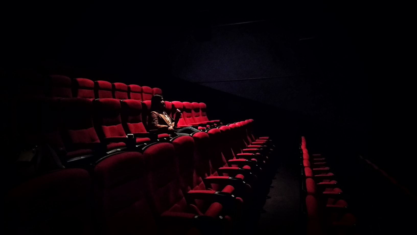 A spectator in the cinema
