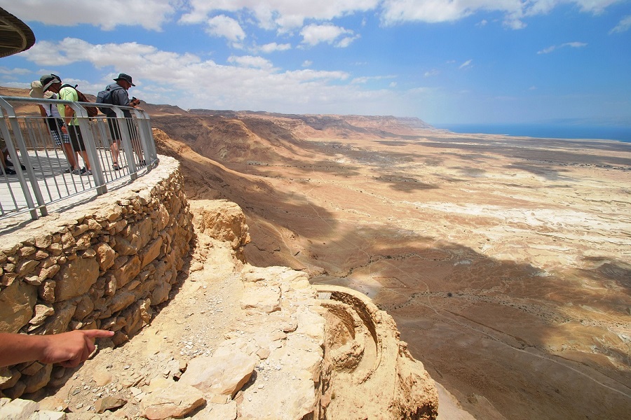 View of the Dead Sea from Masada Fortress