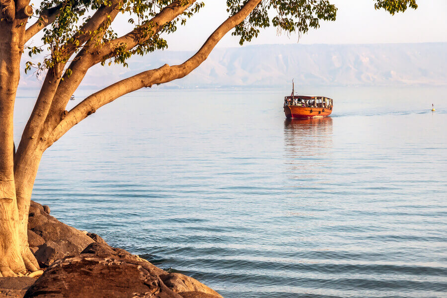 A  Boat at the Sea of Galilee, Israel
