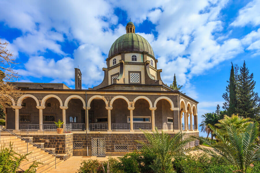 The Church at Mount of Beatitudes, near the Sea of Galilee, Israel