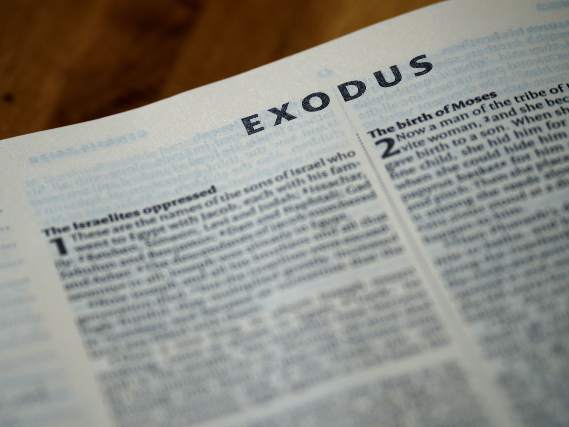 The Book of Exodus, the second book of the Bible