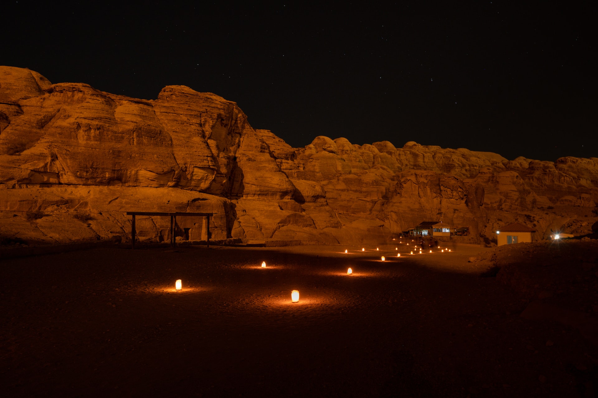 Petra by Night- You'll start from the main path, all the way to the narrow Siq