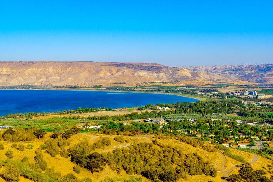 View of the southern part of the Sea of Galilee, Northern Israel
