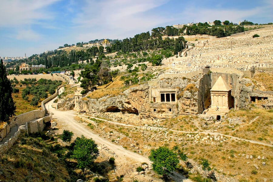The ancient tombs in the Kidron Valley