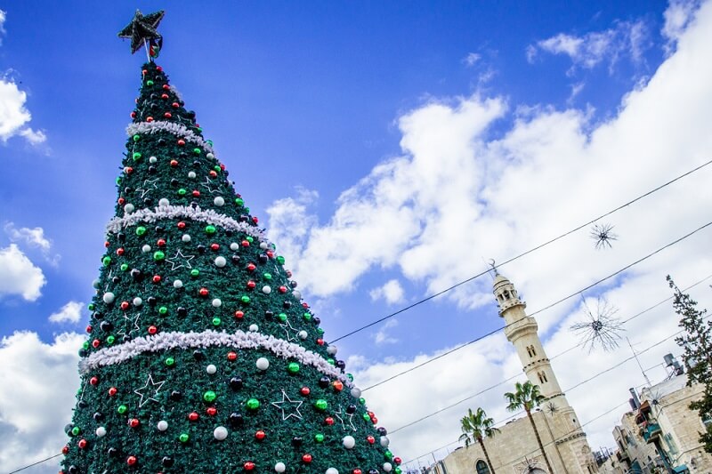 Christmas tree in Bethlehem. Photo credit: © Shutterstock