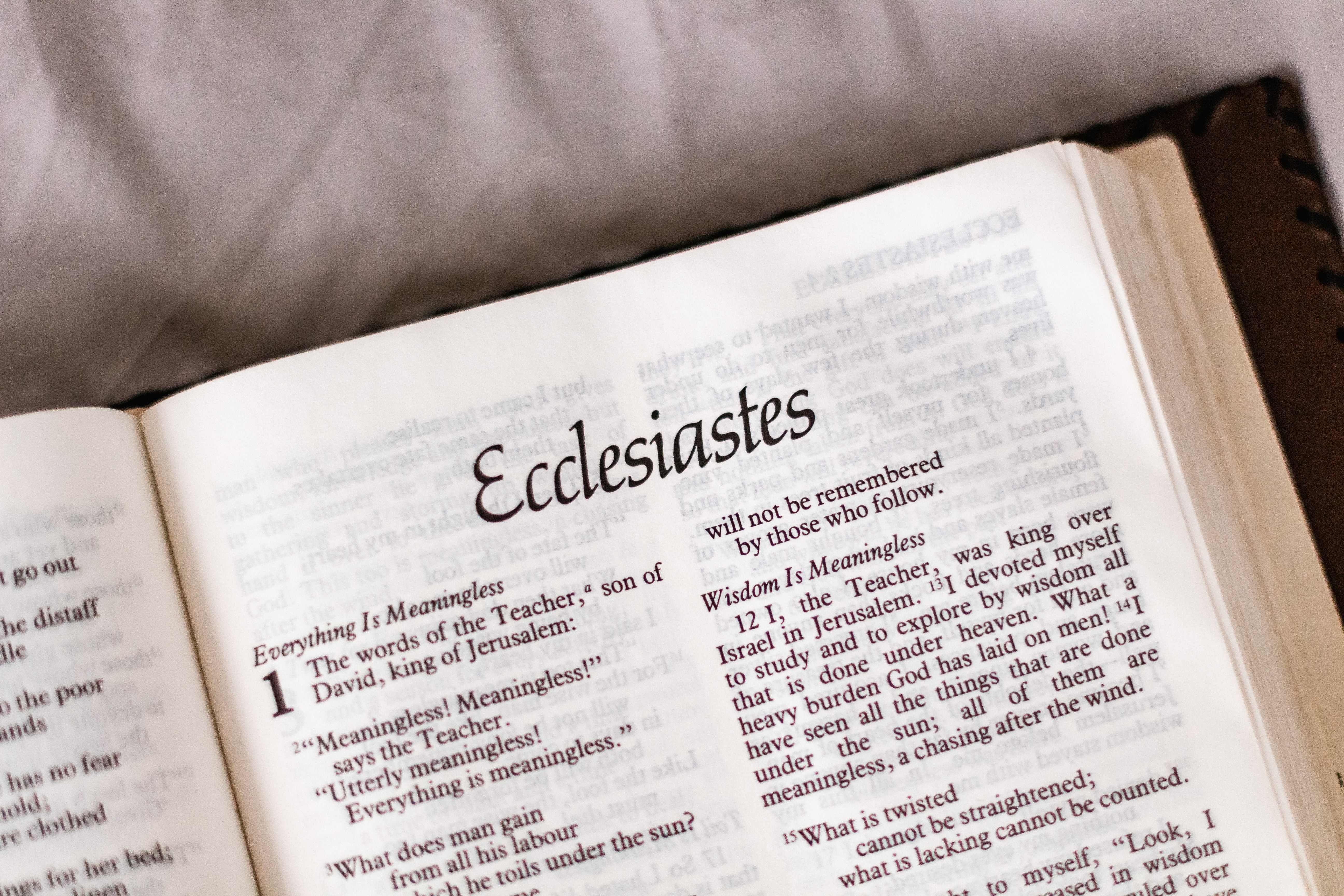 The Bible book of Ecclesiastes