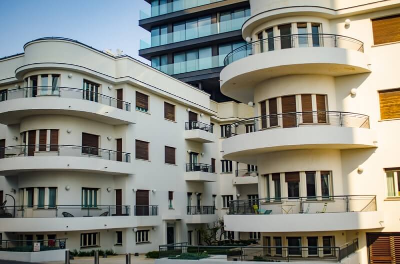 Bauhaus buildings in the White City of Tel Aviv