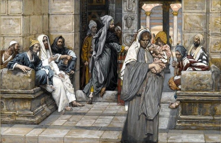The Widow’s Mite (Le denier de la veuve), James Tissot, 1886–1894. This nineteenth-century painting is an artistic interpretation of the Gospel account.