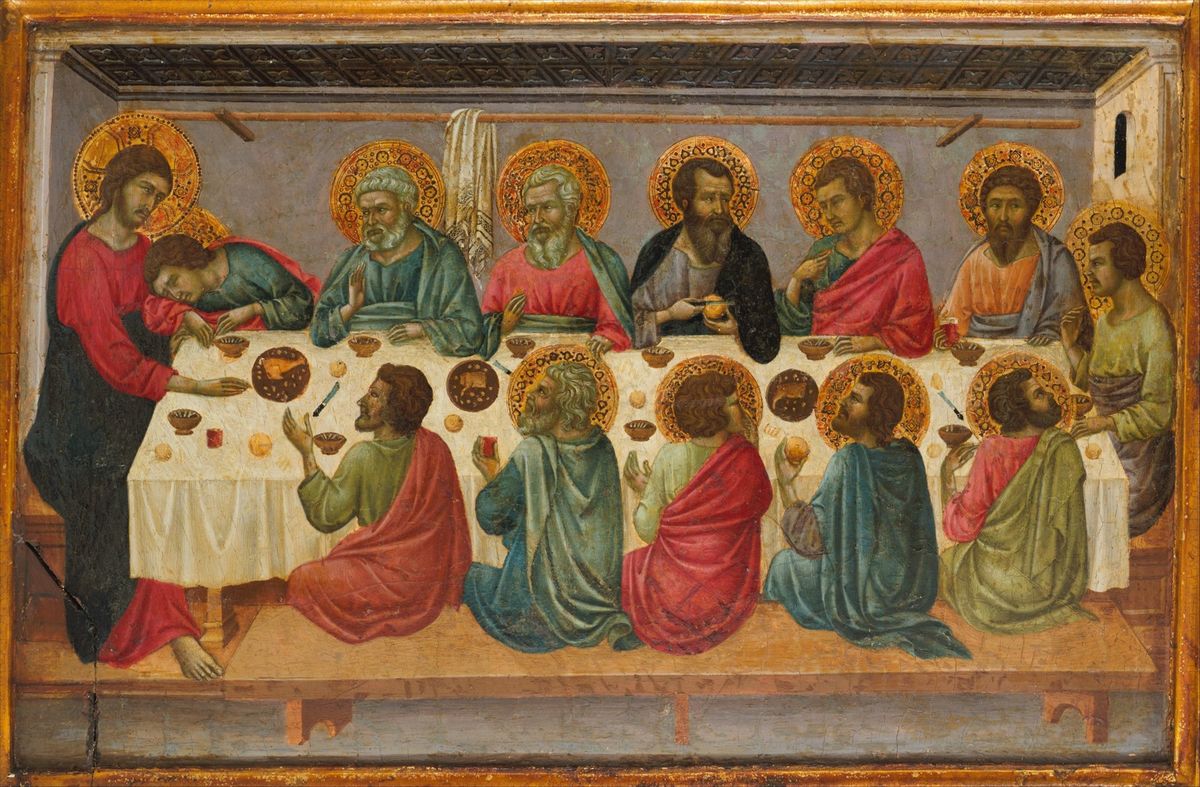The Last Supper, Ugolino da Siena The Last Supper by Ugolino da Siena, depicting Jesus and the apostles